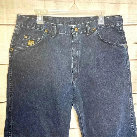 Wrangler Mens Dark Blue Jeans 38x32 Regular - Picture 2 of 10